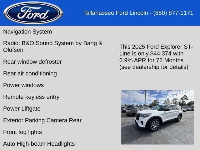 new 2025 Ford Explorer car, priced at $44,374