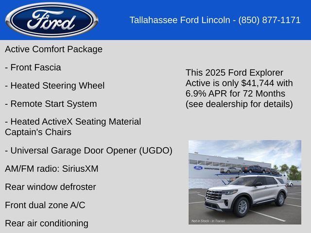 new 2025 Ford Explorer car, priced at $41,744