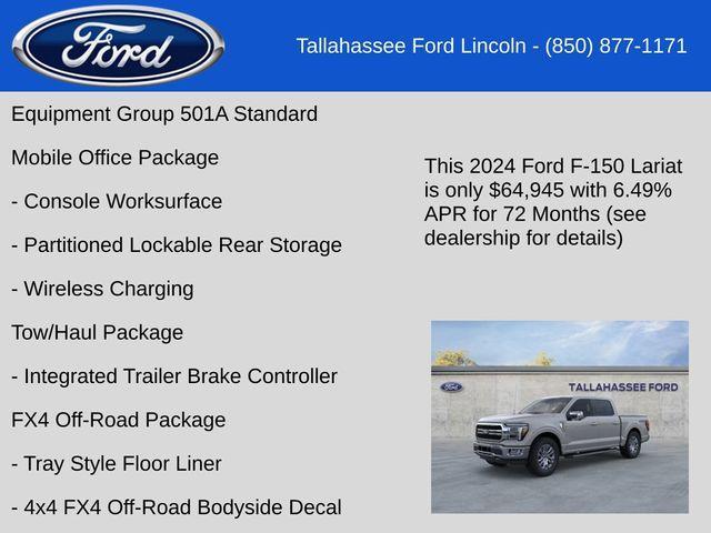 new 2024 Ford F-150 car, priced at $64,945