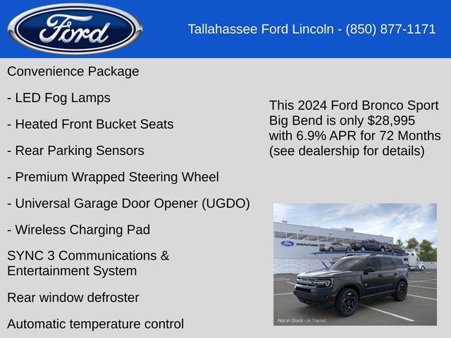 new 2024 Ford Bronco Sport car, priced at $28,995