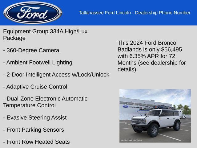 new 2024 Ford Bronco car, priced at $56,495