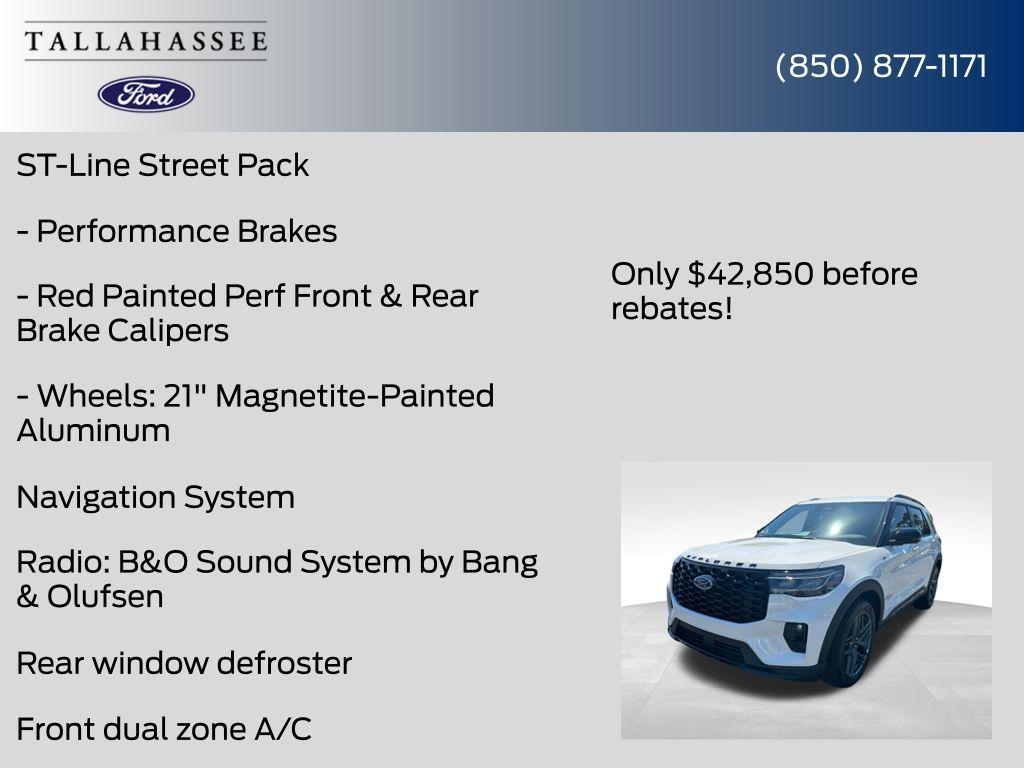 new 2025 Ford Explorer car, priced at $44,850