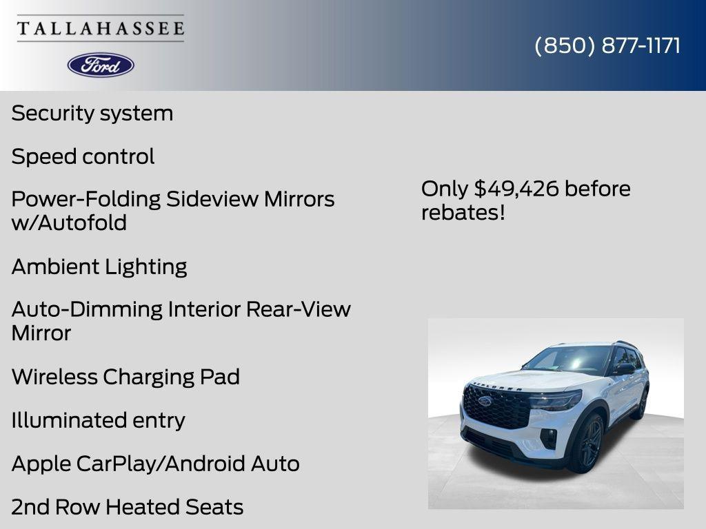 new 2025 Ford Explorer car, priced at $47,926