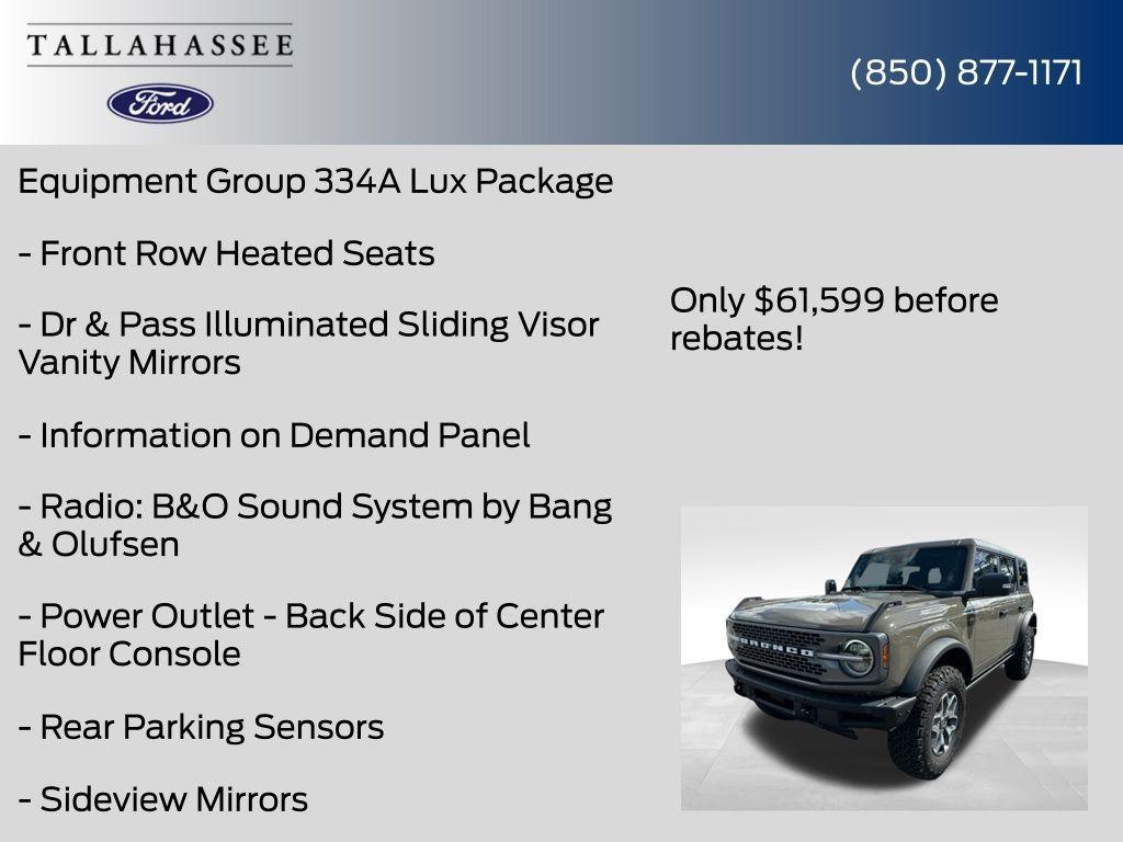 new 2025 Ford Bronco car, priced at $59,599