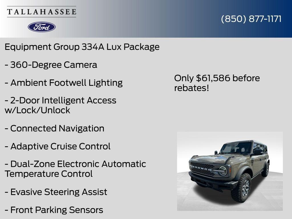 new 2025 Ford Bronco car, priced at $61,586