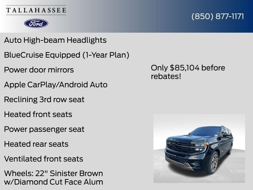 new 2025 Ford Expedition Max car, priced at $85,104