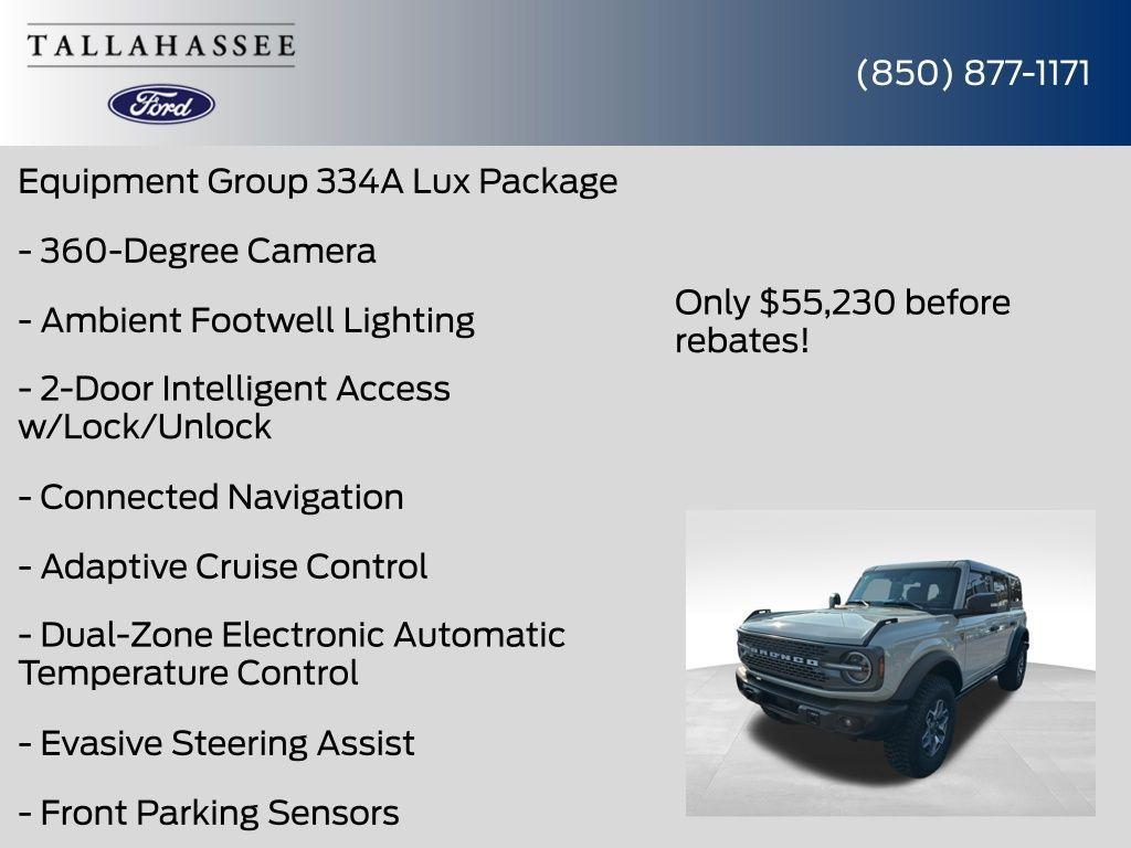 new 2025 Ford Bronco car, priced at $55,230