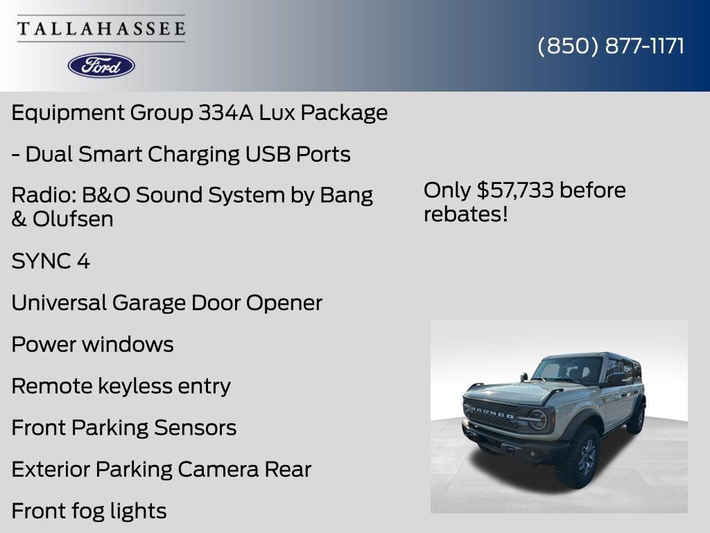 new 2025 Ford Bronco car, priced at $55,733