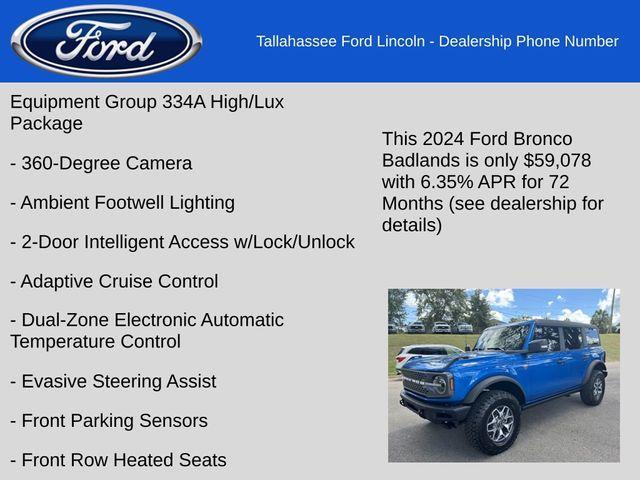 new 2024 Ford Bronco car, priced at $59,078