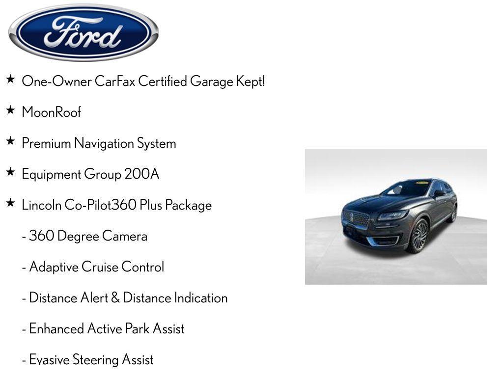used 2020 Lincoln Nautilus car, priced at $19,381