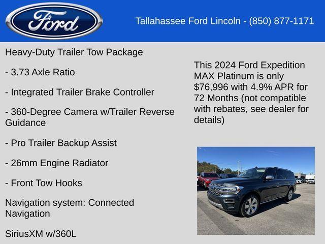 new 2024 Ford Expedition Max car, priced at $76,996