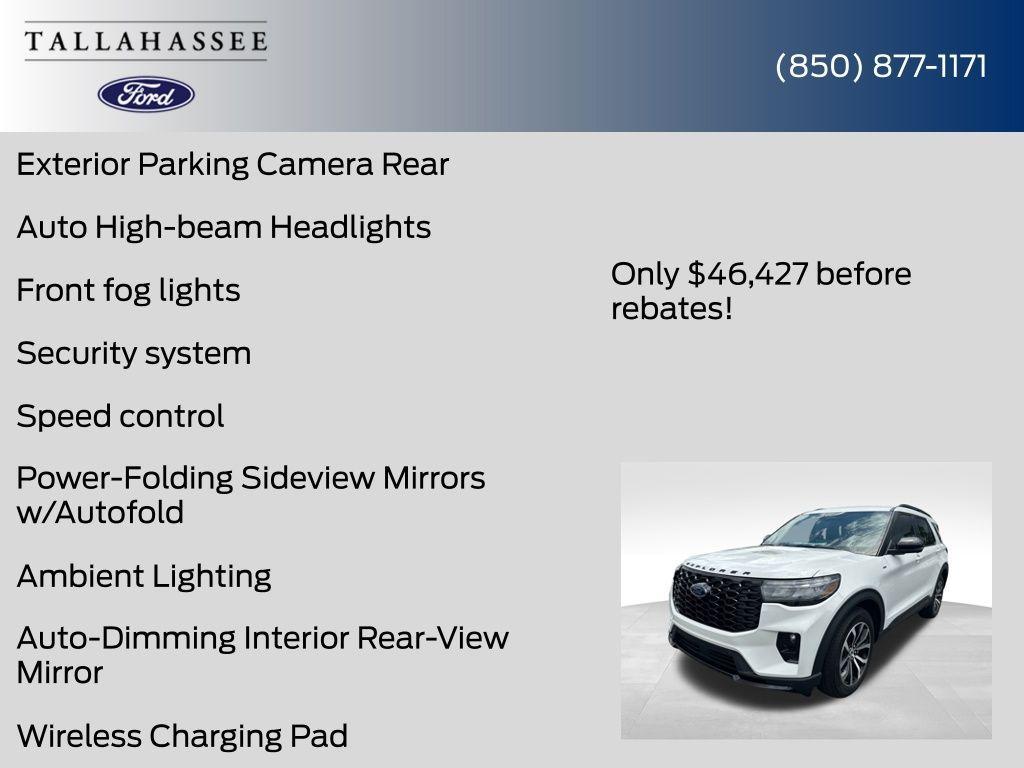 new 2025 Ford Explorer car, priced at $44,927