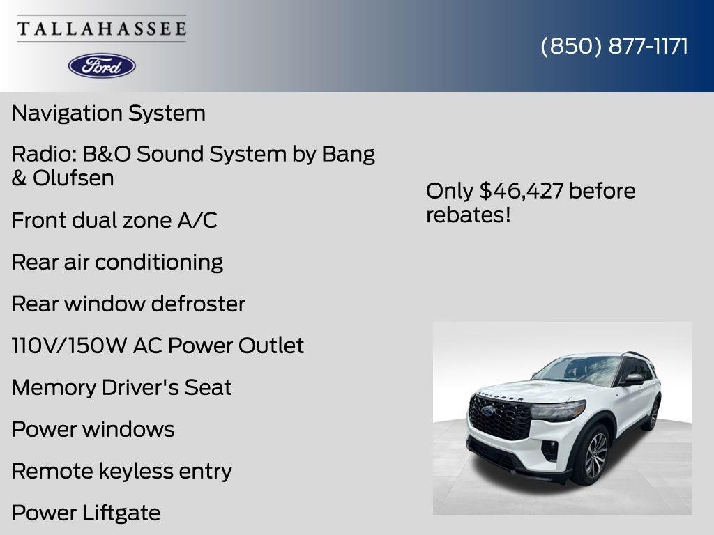 new 2025 Ford Explorer car, priced at $44,927