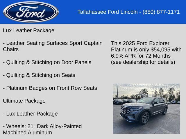 new 2025 Ford Explorer car, priced at $54,095