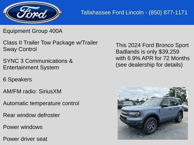 new 2024 Ford Bronco Sport car, priced at $39,259