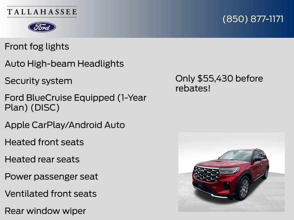 new 2025 Ford Explorer car, priced at $55,430