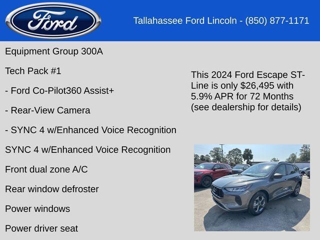 new 2024 Ford Escape car, priced at $26,495