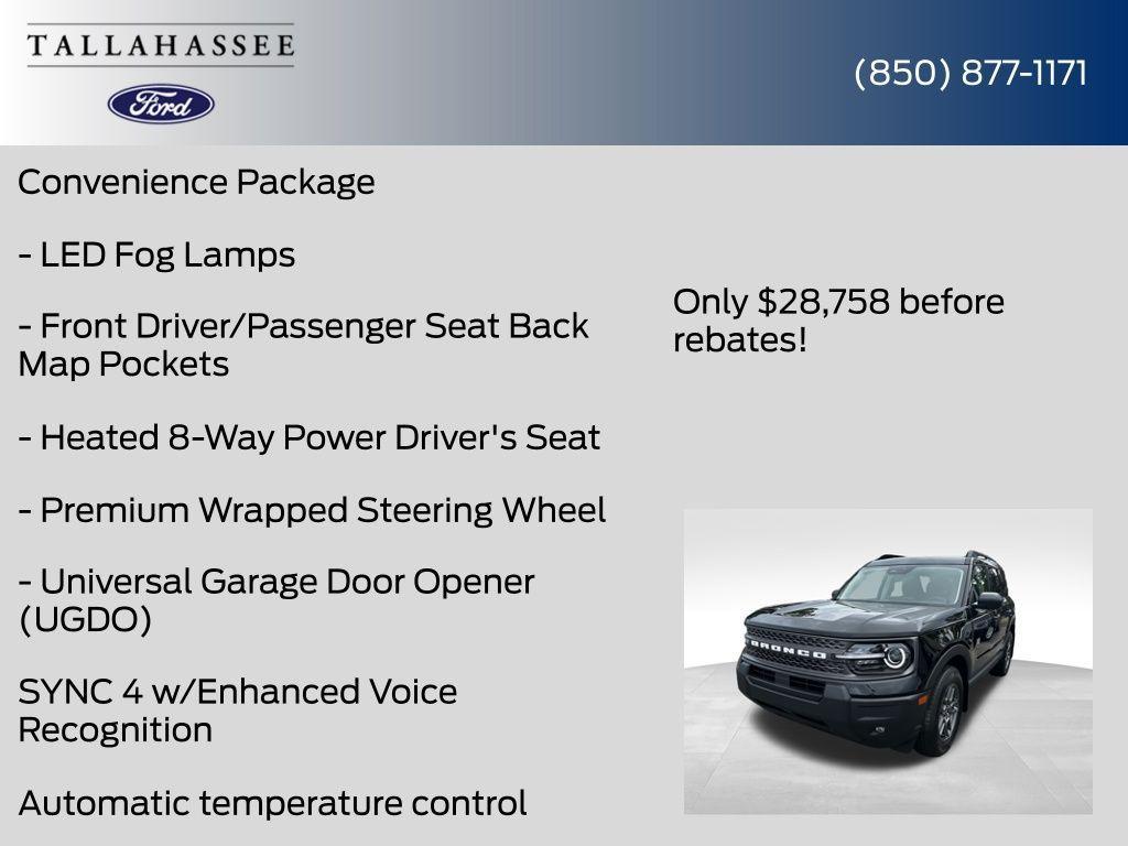 new 2025 Ford Bronco Sport car, priced at $28,758
