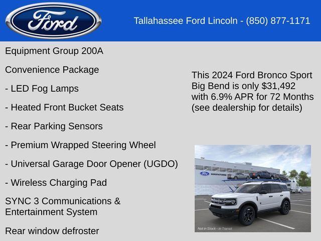 new 2024 Ford Bronco Sport car, priced at $31,492