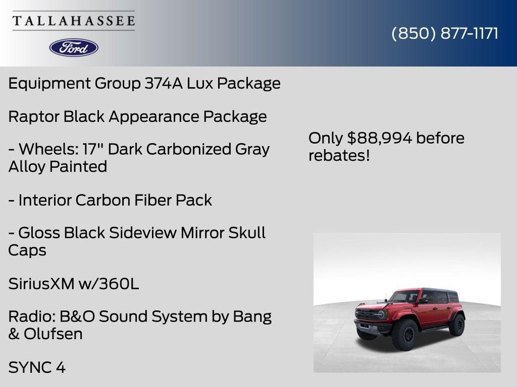 new 2025 Ford Bronco car, priced at $88,994