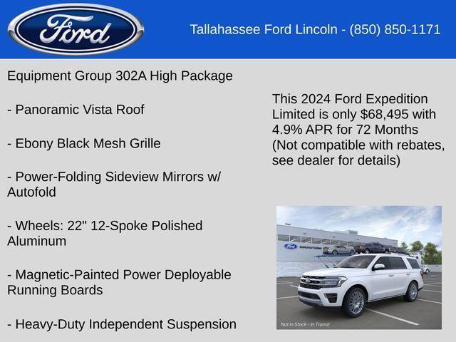 new 2024 Ford Expedition car, priced at $68,495