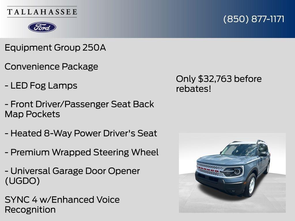 new 2025 Ford Bronco Sport car, priced at $32,763