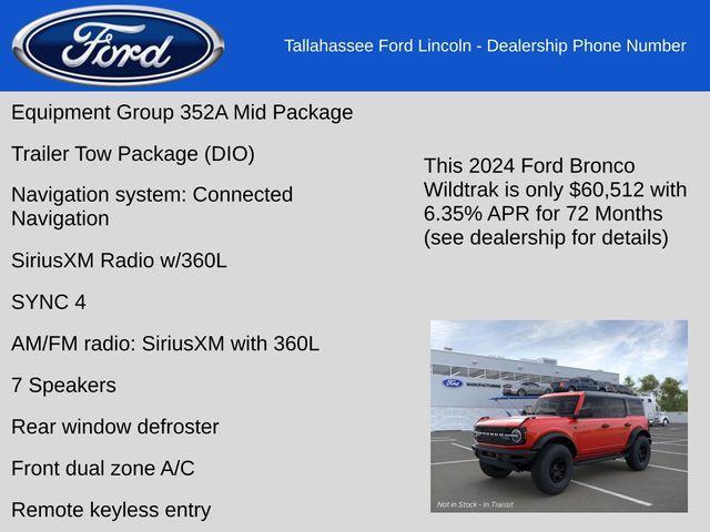 new 2024 Ford Bronco car, priced at $60,512