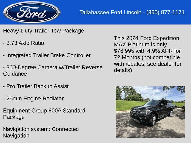 new 2024 Ford Expedition Max car, priced at $76,995