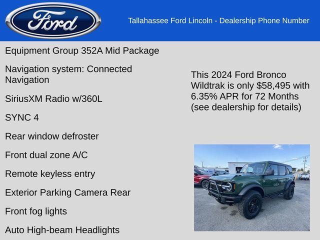 new 2024 Ford Bronco car, priced at $58,495