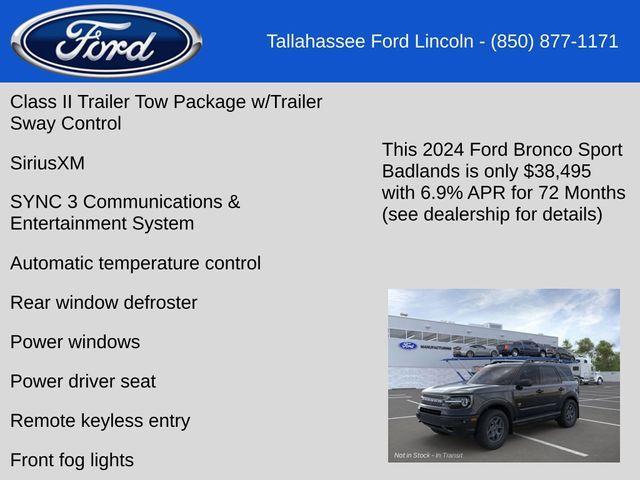 new 2024 Ford Bronco Sport car, priced at $38,495