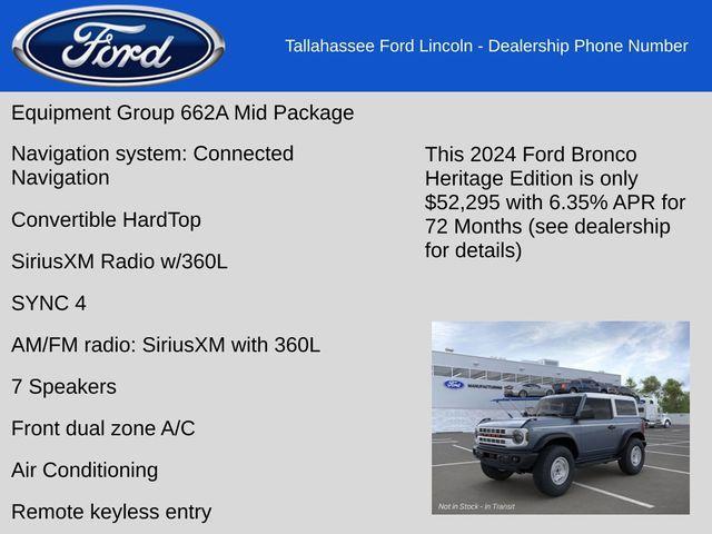 new 2024 Ford Bronco car, priced at $52,295