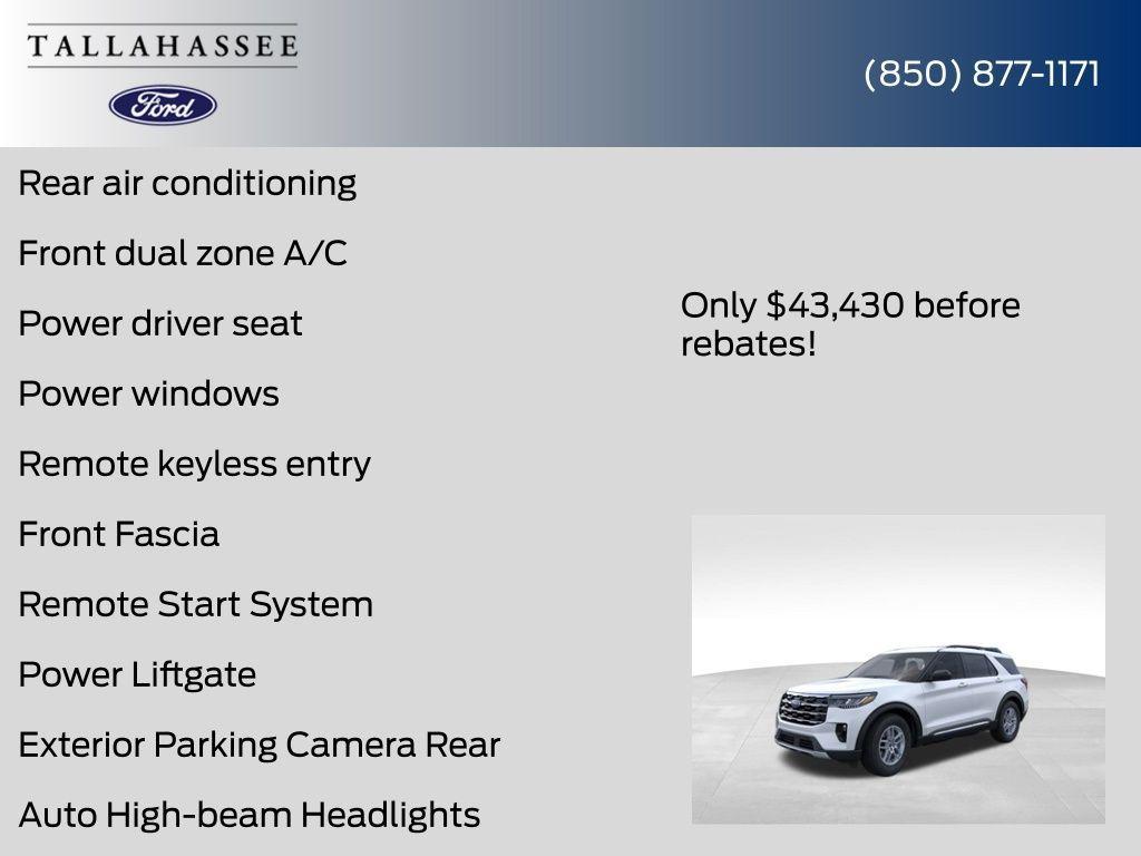new 2025 Ford Explorer car, priced at $43,430