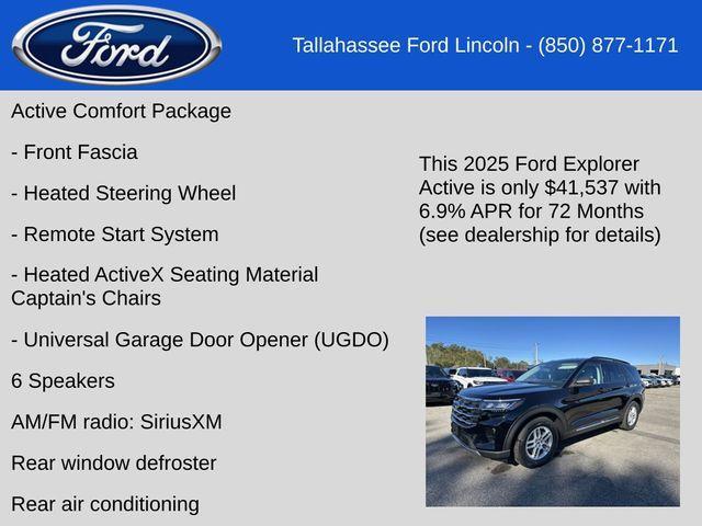 new 2025 Ford Explorer car, priced at $41,537