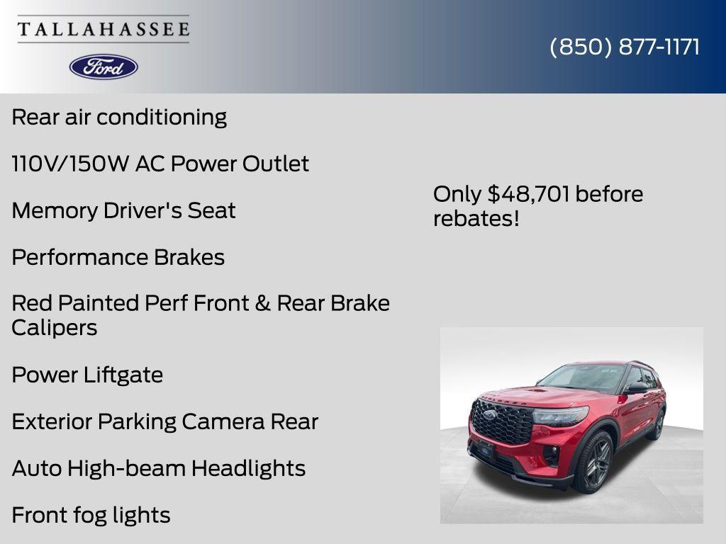 new 2025 Ford Explorer car, priced at $47,201