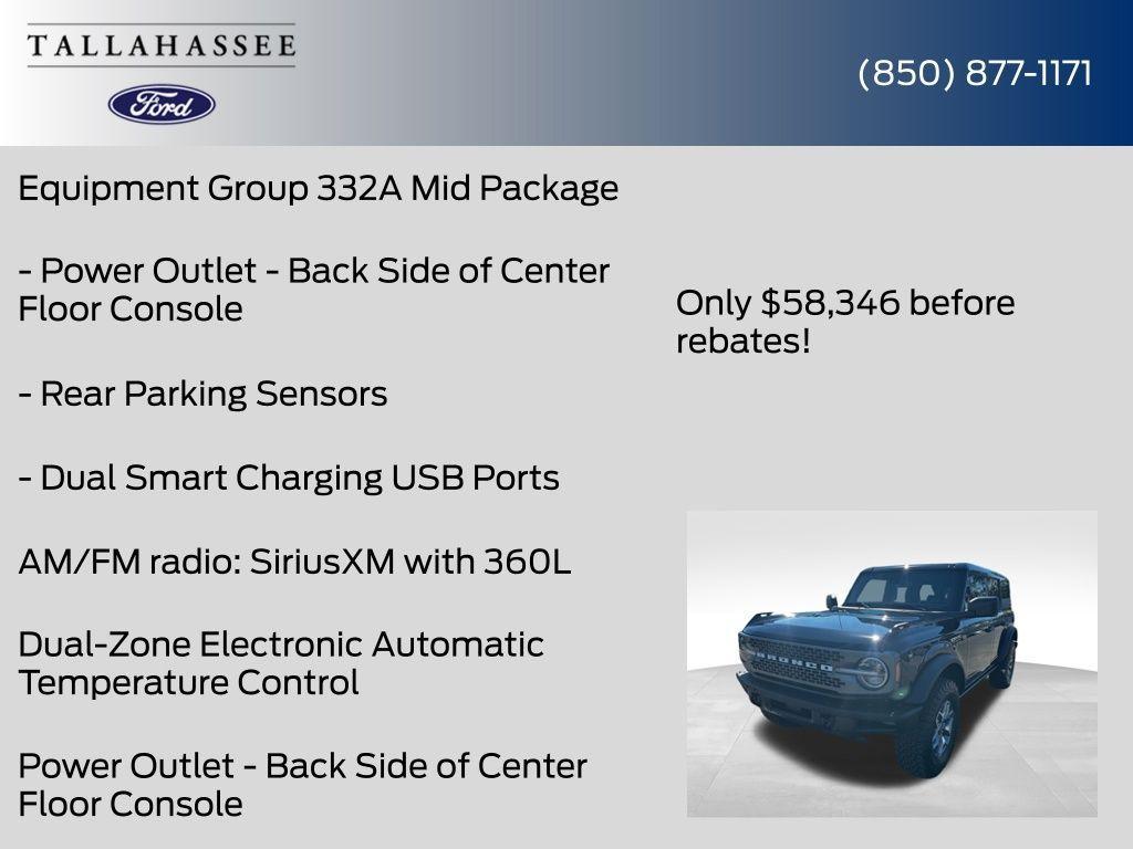 new 2025 Ford Bronco car, priced at $56,346