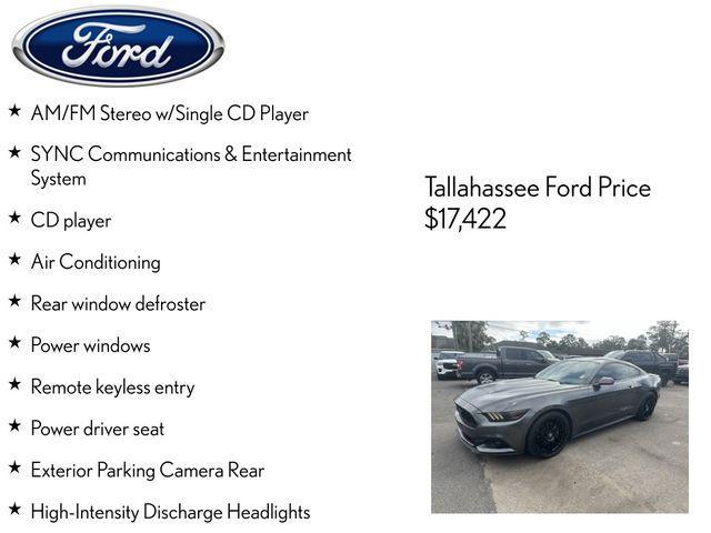 used 2017 Ford Mustang car, priced at $17,422