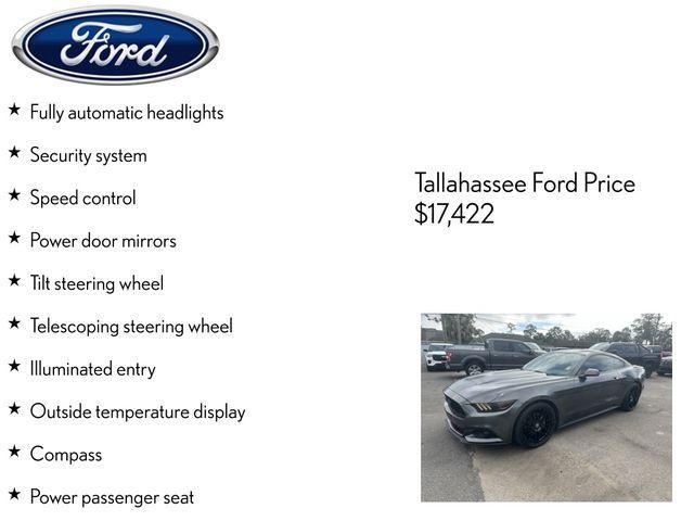 used 2017 Ford Mustang car, priced at $17,422