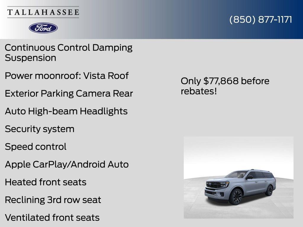 new 2025 Ford Expedition Max car, priced at $77,868