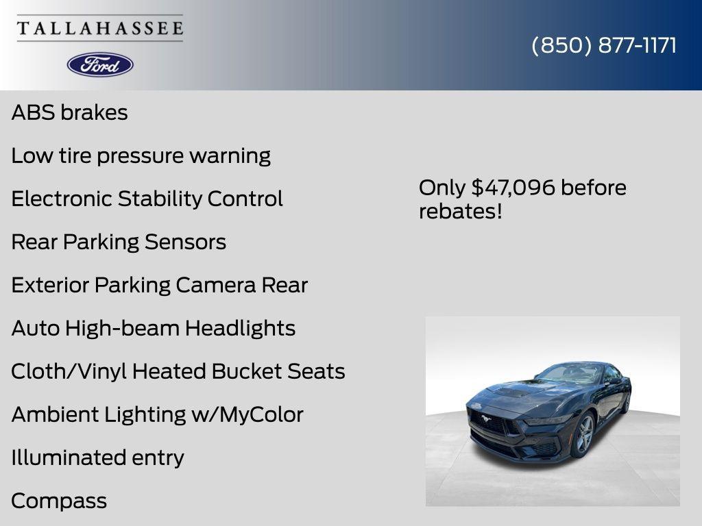 new 2025 Ford Mustang car, priced at $42,596