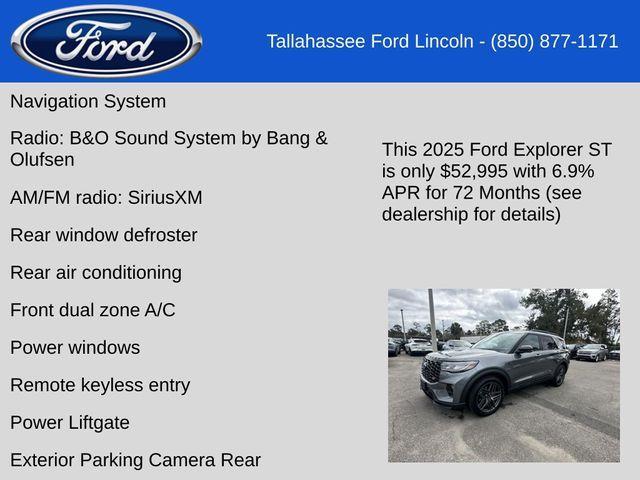 new 2025 Ford Explorer car, priced at $52,995