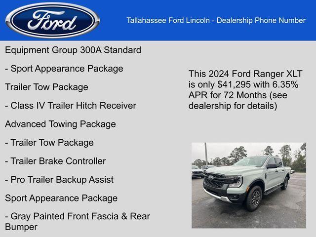 new 2024 Ford Ranger car, priced at $40,295