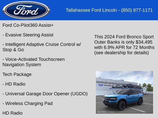 new 2024 Ford Bronco Sport car, priced at $34,495