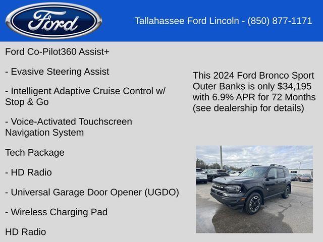 new 2024 Ford Bronco Sport car, priced at $34,195