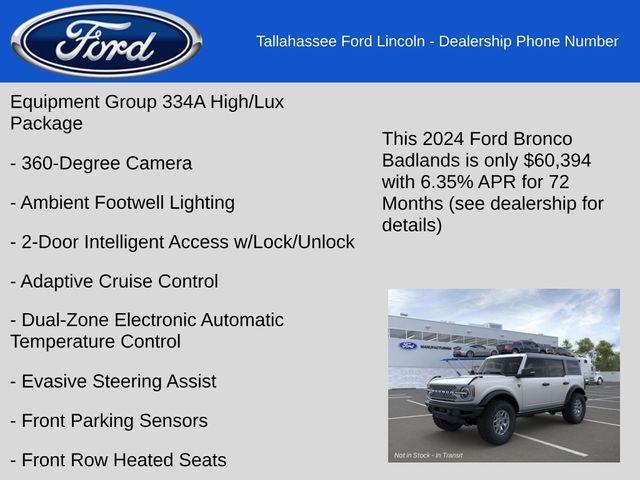 new 2024 Ford Bronco car, priced at $60,394