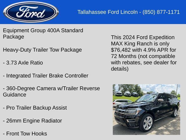 new 2024 Ford Expedition Max car, priced at $76,482