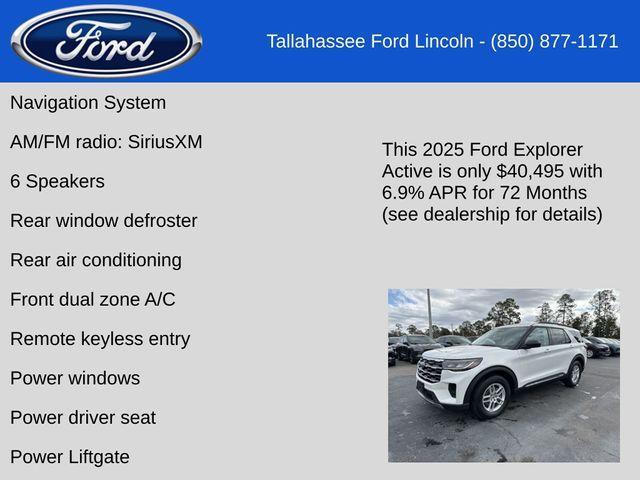 new 2025 Ford Explorer car, priced at $39,245