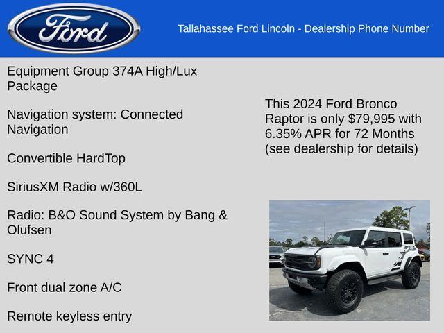 new 2024 Ford Bronco car, priced at $79,995