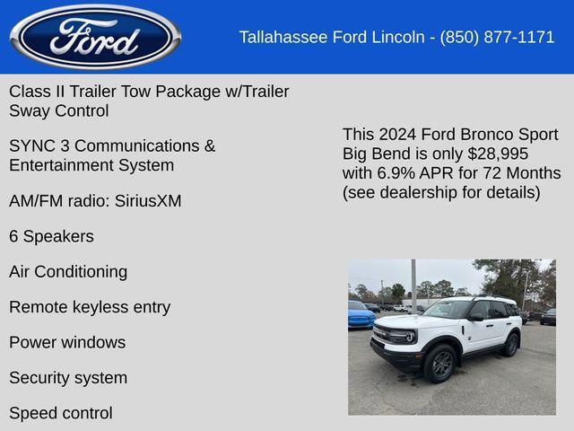 new 2024 Ford Bronco Sport car, priced at $28,995