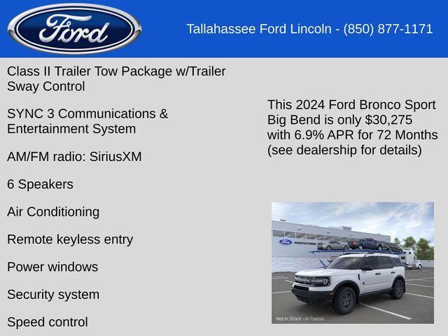 new 2024 Ford Bronco Sport car, priced at $30,275