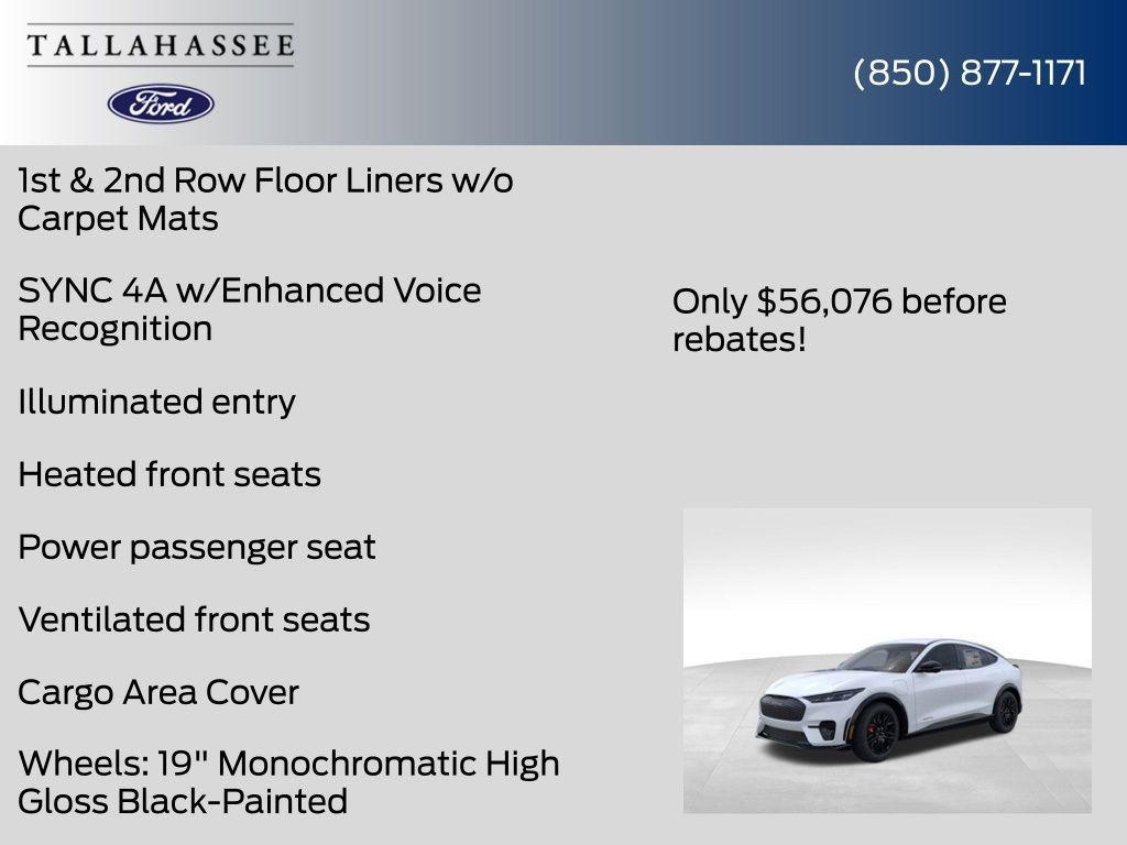 new 2025 Ford Mustang Mach-E car, priced at $55,076